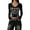 Black, variant on Womens Vintage Y2K Butterfly Print Crop Tops Long Sleeve V Neck Gothic Alternative Streetwear Slim Fit Casual Trendy Shirt Tops