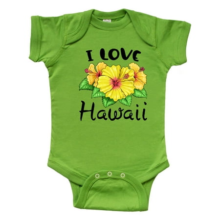 

Inktastic I Love Hawaii Hibiscus Flowers Gift Baby Boy or Baby Girl Bodysuit