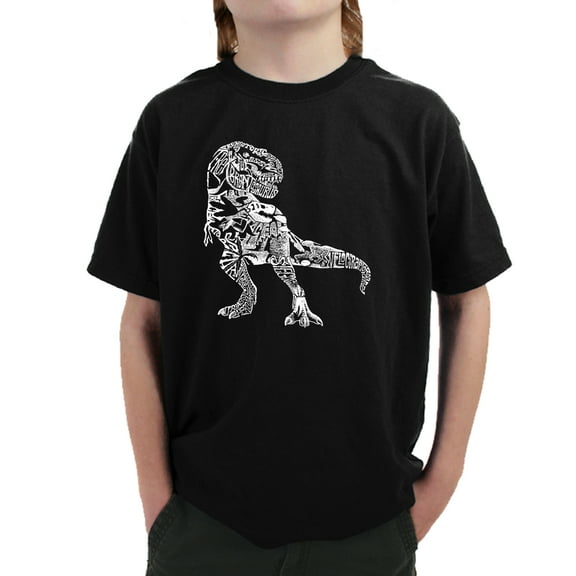 LA Pop Art Boy's Word Art T-shirt - Dino Pics