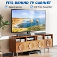 thumbnail image 2 of RTVR Modern Rolling TV Stand with Upgraded Wheels for 32 to 75 inch Screens, Height  Adjustable Swivel Mobile Portable Corner TV Stand for Bedroom, Corner, Small Dorm, Black, 2 of 10