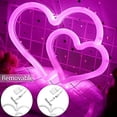 thumbnail image 2 of Morttic Heart Neon Sign, Battery Operated or USB Powered LED Neon Light for Party, Home Decoration Lamp, Valentine's Day, Party, Wedding,Mother's Day, Bedroom Decor (A), 2 of 7