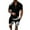 Black, variant on Gyexs Mens Summer 2 Piece Tracksuit Set Fashion Casual Short Sleeve Polo Shirt and Shorts Set Beach Coconut Tree Clothes Black, Size S