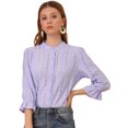 thumbnail image 1 of Blusa con bordado Allegra K Púrpura XL 3/4, 1 of 6