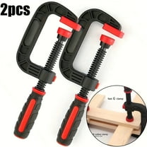 7" Bar Clamps for Woodworking, Medium 170 lbs One-Handed Spreader/Clamp, Light-Duty Quick-Clamp G Wood Clamps Set for Hand Wood Working Crafts Grip Gluing - 2 Pack (Orange)