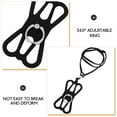 thumbnail image 2 of Raindrops Universal Cell Phone Lanyard, Black Silicone, Secure and Comfortable, 2Pcs, 2 of 7