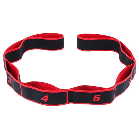 Elastic Stretching Band, 8-Section Numbered Yoga Strap for Pilates, Leg Stretching, Back Toning, Lightweight Resistance Band for Home Gym Travel