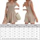 thumbnail image 2 of Bermudas Mujer Casual Playsuit Pocket Beach Shorts Tie Shoulder Daily Wear (Beige M) Ygjytge Beige T M para Mujer, 2 of 6