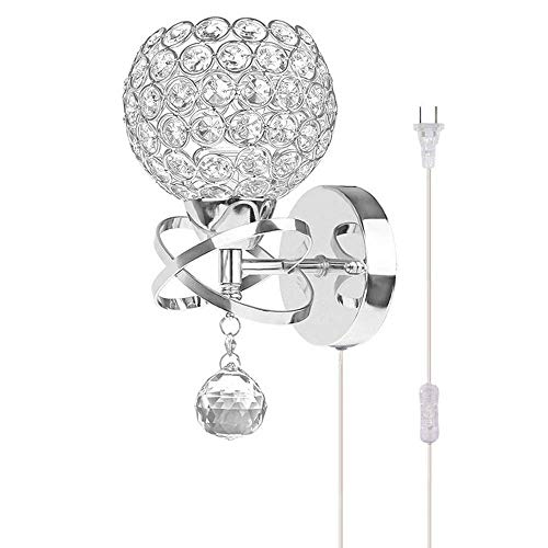 crystal wall sconce plug in