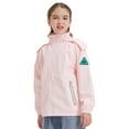 thumbnail image 6 of Kids Waterproof Rain Jacket Detachable Hood Lightweight Raincoats for Boys Girls Windbreaker Coat, 6 of 8
