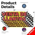 thumbnail image 2 of Venta de Llantas Vinyl Decal 5 Pack of 24 Inch x 9 Inch Weatherproof Heavy-Duty Adhesive Backing | Spanish Tire Sales, Affordable Auto Products, Bold Display | Made in USA, 2 of 6