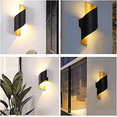 thumbnail image 4 of Apliques de pared llevados impermeables modernos para uso en exteriores 10w 3000k luz negra de aluminio blanca cálida, 4 of 5