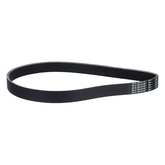 250J8 PJ V-Ribbed Belt 8 Ribs 25" Length x 0.74" Width x 0.14" Height, EPDM Rubber Poly V Belt