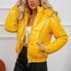 thumbnail image 2 of Gibobby Chamarras para mujer, Chamarra Acolchada Ligera de Manga Larga Chamarra para Mujer(Amarillo,CH), 2 of 5