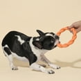 thumbnail image 3 of Oodles 2-Piece Durable Rubber Twisted Ring Dog Toy Variety pack, Pink and Orange, One Size, 3 of 10
