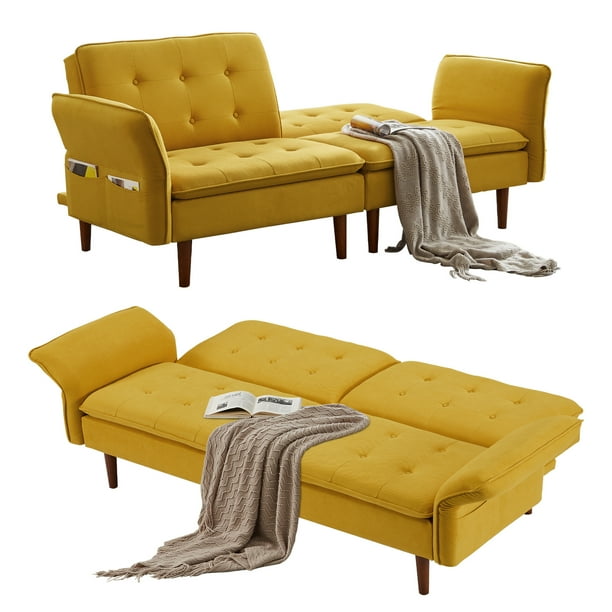 Zechuan Convertible Futon Sofa Bed Modern Fabric Futon Sleeper Sofa