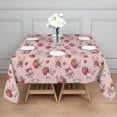 thumbnail image 3 of Pink Cow Strawberry Pattern Square Tablecloth,Waterproof Square Table Cover,Wipeable Spillproof Washable Table Cover for Home Kitchen Party Decor 60"x60"(152x152cm), 3 of 6