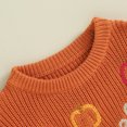 thumbnail image 4 of Okbabeha Toddler Baby Girl Boy Knit Sweater Pumpkin Long Sleeve Pullover Crewneck Sweatshirt Fall Halloween Baby Clothes, 4 of 7