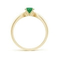 thumbnail image 2 of Angara Natural 0.45 Ct. Emerald Solitaire Ring in 14K Yellow Gold for Women (Ring Size: 10.5), 2 of 9