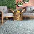 thumbnail image 3 of nuLOOM Wynn Braided Indoor/Outdoor Runner Rug, 2' 6" x 8', Aqua, 3 of 5