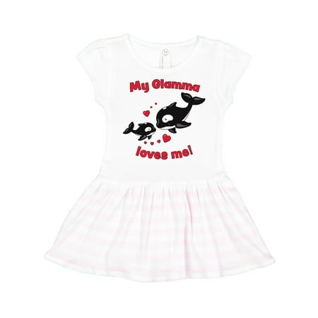 

Inktastic My Glamma Loves Me Orca Family Gift Toddler Girl Dress