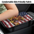 thumbnail image 3 of Yuyamidu Highland Cow Center Console Cover for Car Sedan Van American Flag Car Center Console Cushion Pad Sunflower Auto Armrest Cover Accessories 12.01 x 7.28 Inch, 3 of 7