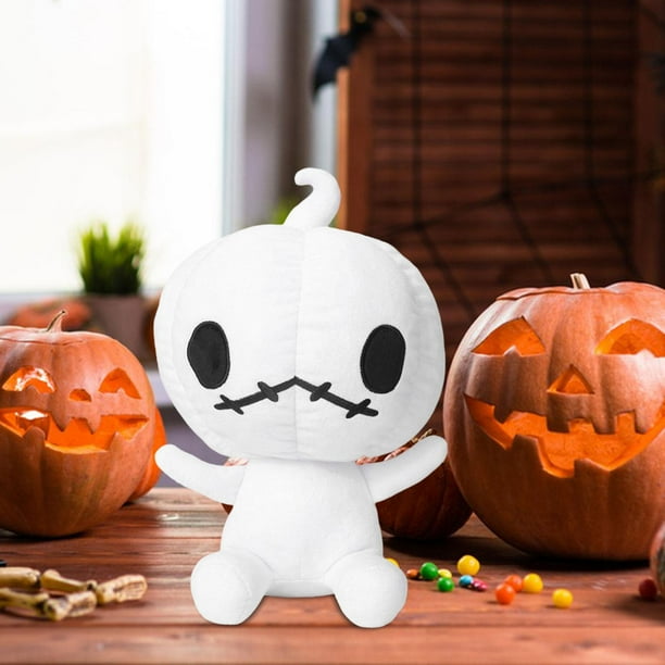 Almohada con forma de calabaza rellena, juguetes de peluche de calabaza, accesorios de fotografía, cojín creativo para sofá, juguete de peluche de Blanco Hugo Almohada de calabaza