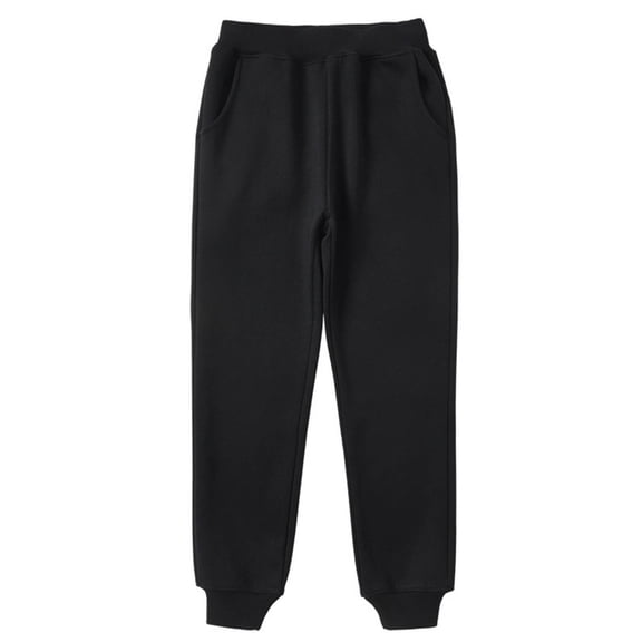 CONROSES Boys Baggy School Sweatpants Straight Leg Sweat Pant for Child Solid Elastic Waist Cozy Jogger Trousers with Pockets