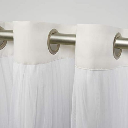 Exclusive Home Curtains Catarina Layered Solid Blackout And Sheer Grommet Top Curtain Panel Pair 52x108 Vanilla Canada Exclusive Home Curtains Catarina, Exclusive Home Curtains Catarina Layered Solid