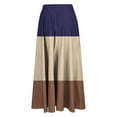 thumbnail image 5 of Maoxin Skirt for Women Women's Casual Flowers Printed line Elastic Waist Skirt ,Navy,XL, 5 of 5