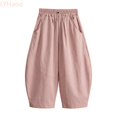 thumbnail image 2 of LYHaoo Girls Boys Casual Summer Pants Lightweight Long Trousers Soft Breathable Kids Elastic Waist Daily Wear Wide Leg Pants for Girls(Pink), 2 of 5