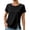 Black, variant on Women Crew Neck Short Sleeve T Shirts Casual Side Split Tees Soft Loose Fit Irregular Hem Basic Summer Tops White L