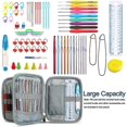 thumbnail image 3 of Crochet Hook Case, Ergonomic Crochet Hooks Organizer Empty, Crocheting Tools Storage Bag, Flower, 3 of 3
