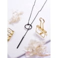 thumbnail image 6 of Silvora Black Long Necklaces for Women Dainty Drop Bar Pendant Lariat Y-Necklaces Adjustable Long Chain Trendy Jewelry Gifts for Daughter Mom Birthday Mother's Day, 6 of 7