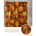 thumbnail image 6 of Fall Shower Curtain Orange Harvest Pumpkin Bathroom Curtains with Hooks, Waterproof Fabric Autumn Maple Leaves Thanksgiving Bath Shower Curtains Set for Bathroom Bathtubs Decor 36x72 Inch, 6 of 7