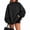 Black-A260924, variant on Garbnen Fleece Mock Neck Sweatshirt Women Solid Long Sleeve Oversized Sweatshirts for Women Soft Warm Fall Streetwear Thermal Pullover Sweaters for Women White