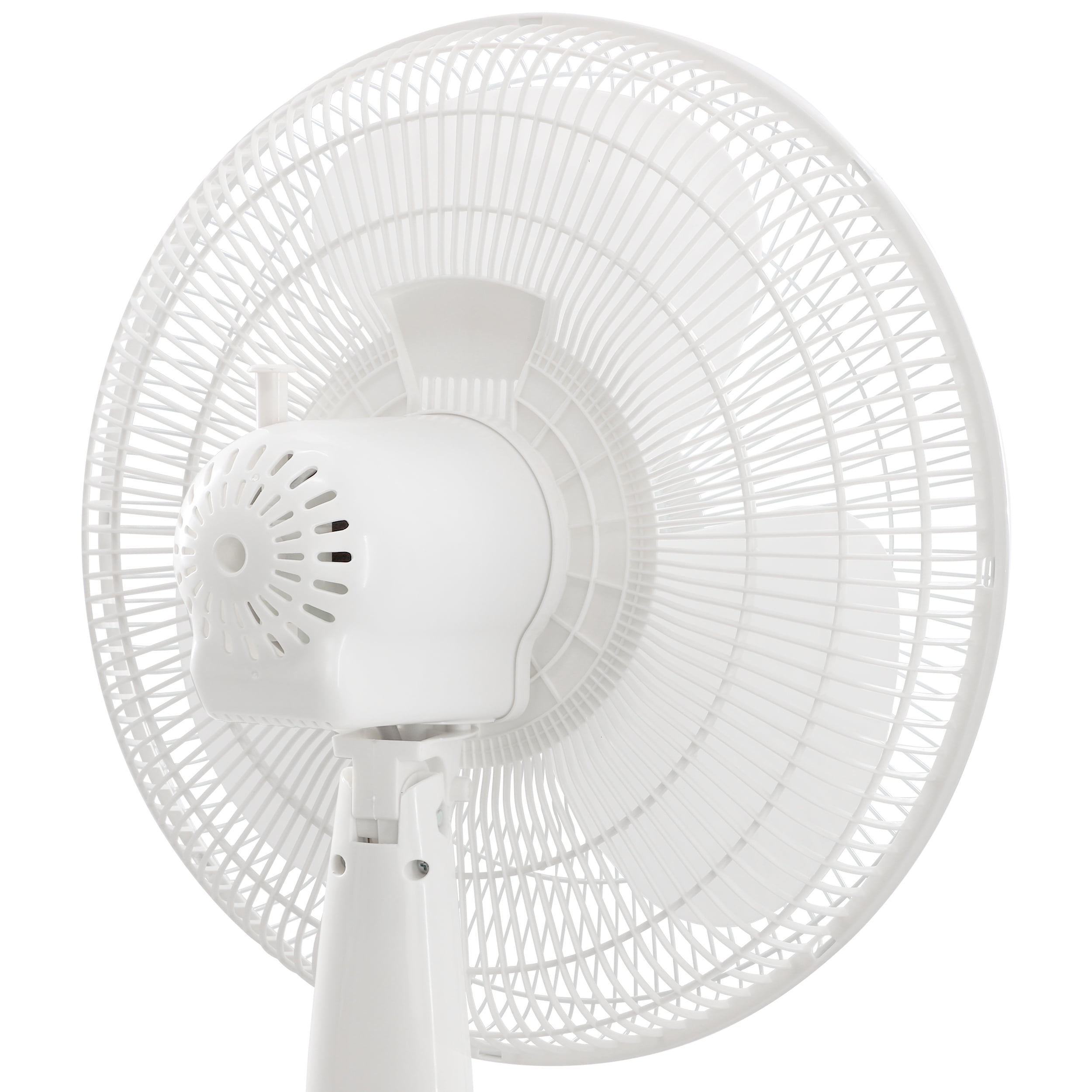 Vie Air 16 Inch 3 Speed Oscillating Stand Fan with Remote Control in White