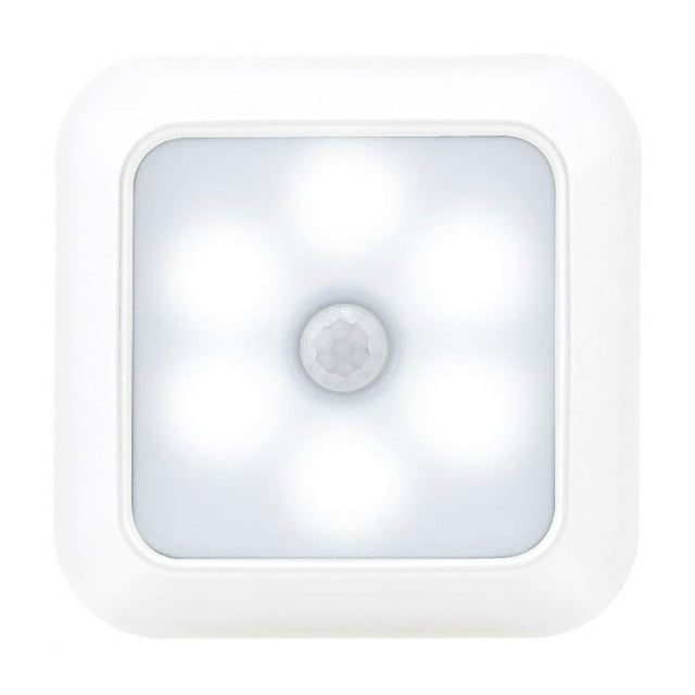 TFixol Motion-Activated LED Night Light for Closets & Hallways, 0-5m Range, 120° Angle, Magnetic Base, 3 Installation Options, White Shell, Cold/Warm Light (Batteries Not Included)