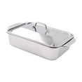 thumbnail image 2 of Bandeja para asar peces de acero inoxidable, bandeja para agua resistente a la oxidación, bandeja para asar, bandeja para lasaña Rectangular para uso Medio, 2 of 8