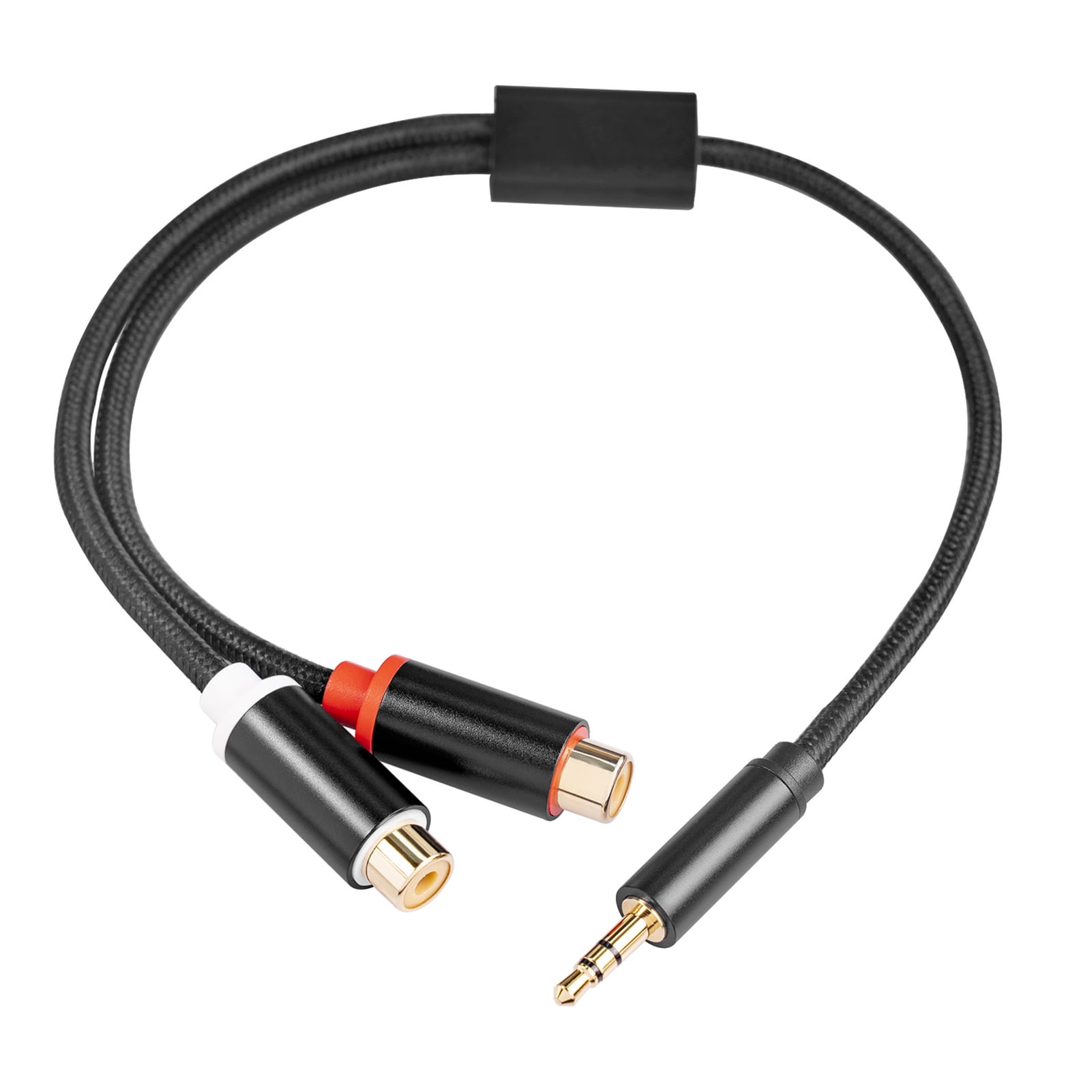 JEXON STEREO MINI 3.5MM TO DUAL RCA AUDIO CABLE / MINI 3.5MM TO TWO RCA  PLUG 6FT