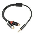 thumbnail image 1 of Cable de audio Cable de 3,5 mm macho a doble RCA hembra Cable de audio estéreo de 1/8 de pulgada a doble RCA Chapado en oro 1 pie Teléfono móvil PC TV DVD Reproductor de MP3 Adaptador Y Cables de audi Meterk  Cable de audio, 1 of 6