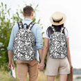 thumbnail image 3 of Easygd Hand Drawn Snake Canvas Backpack: Stylish, Lightweight, and Versatile with Large Capacity and Adjustable Straps –, 3 of 7