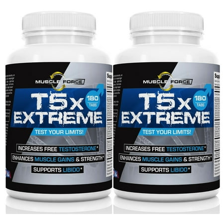 Two Pack - T5X Extreme Testosterone Booster for Men Sexual Potency Increase Testosterone 30% 360 Capsules