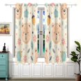 thumbnail image 2 of Teddy Bear Face Curtains Black Out Curtains for Sliding Glass Doors Bedroom Living Room Bathroom 2 Panels Set, 2 of 5