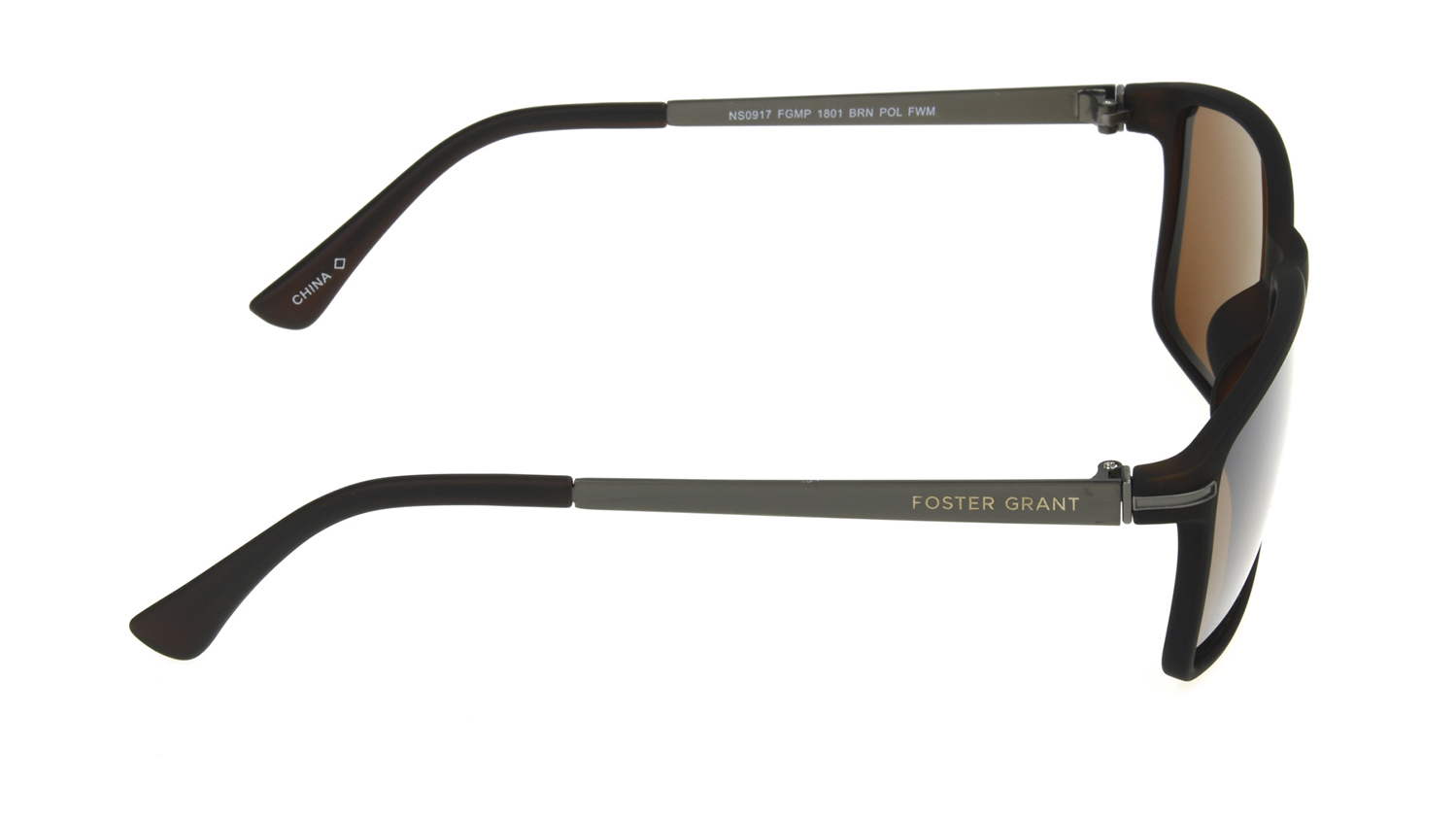 Foster Grant Men's Brown Rectangle Sunglasses GG12 - image 3 of 3