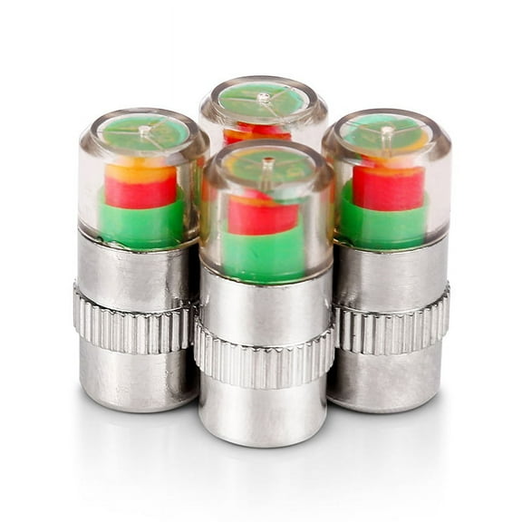 4Pcs/set High Quality Display Cars Tire Pressure Monitor 3 Color Alert Indicator Tire Valve Cap Tool