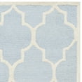 thumbnail image 4 of SAFAVIEH Cambridge Kevin Geometric Wool Area Rug, Light Blue/Ivory, 4' x 6', 4 of 6