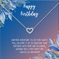 thumbnail image 2 of Anavia Happy Birthday Gifts Stainless Steel Fashion Necklace Birthday Card Jewelry Gift for Her, Birthday Gift for Friend-[Silver Mini Crystal Heart,Blue-Orange Gift Card], 2 of 3