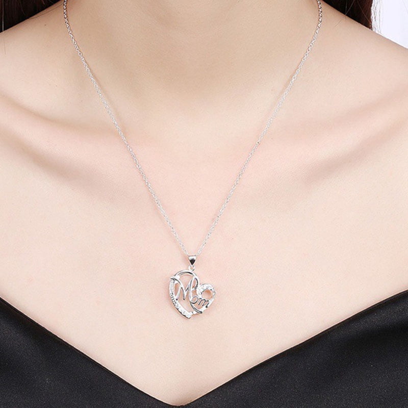 Lzndeal Love Mom Necklace Jewelry MUM 