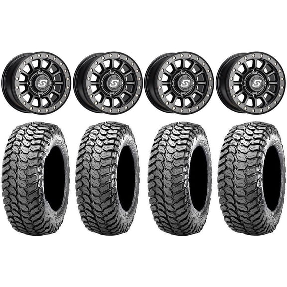 Sedona Sano Bdlk 14" Wheels Bk  30mm 28" Liberty Tires Polaris RZR XP 1000 / PRO XP / Ranger XP 900/1000