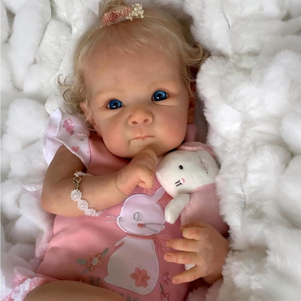 Reborn Baby Doll Girl 20inch 50cm  Baby Doll Realistic Newborn Doll Toy for Ages 3+ (Pink Outfit Sleeping Doll)
